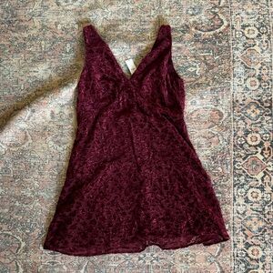 NWT GAP Deep Red Velvet Dress